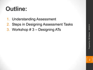 Primary Task Design Assessment Examples Designing Outcomes-based Education Assessment Tasks | PPTX