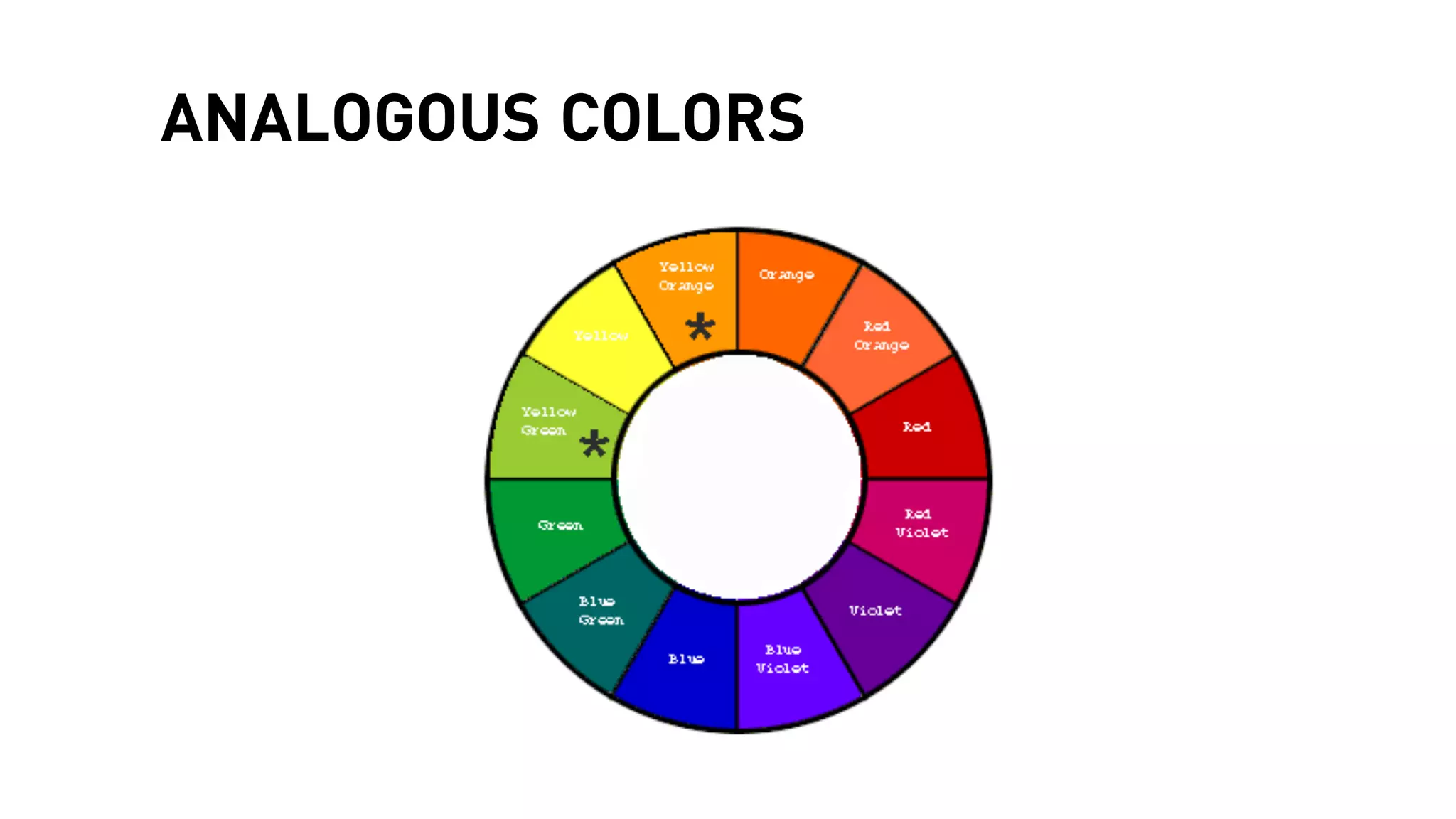ANALOGOUS COLORS
 