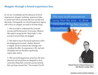 Shopper through a brand experience lens


So we can immediately see the relevance of brand
experience to shopper marketing...