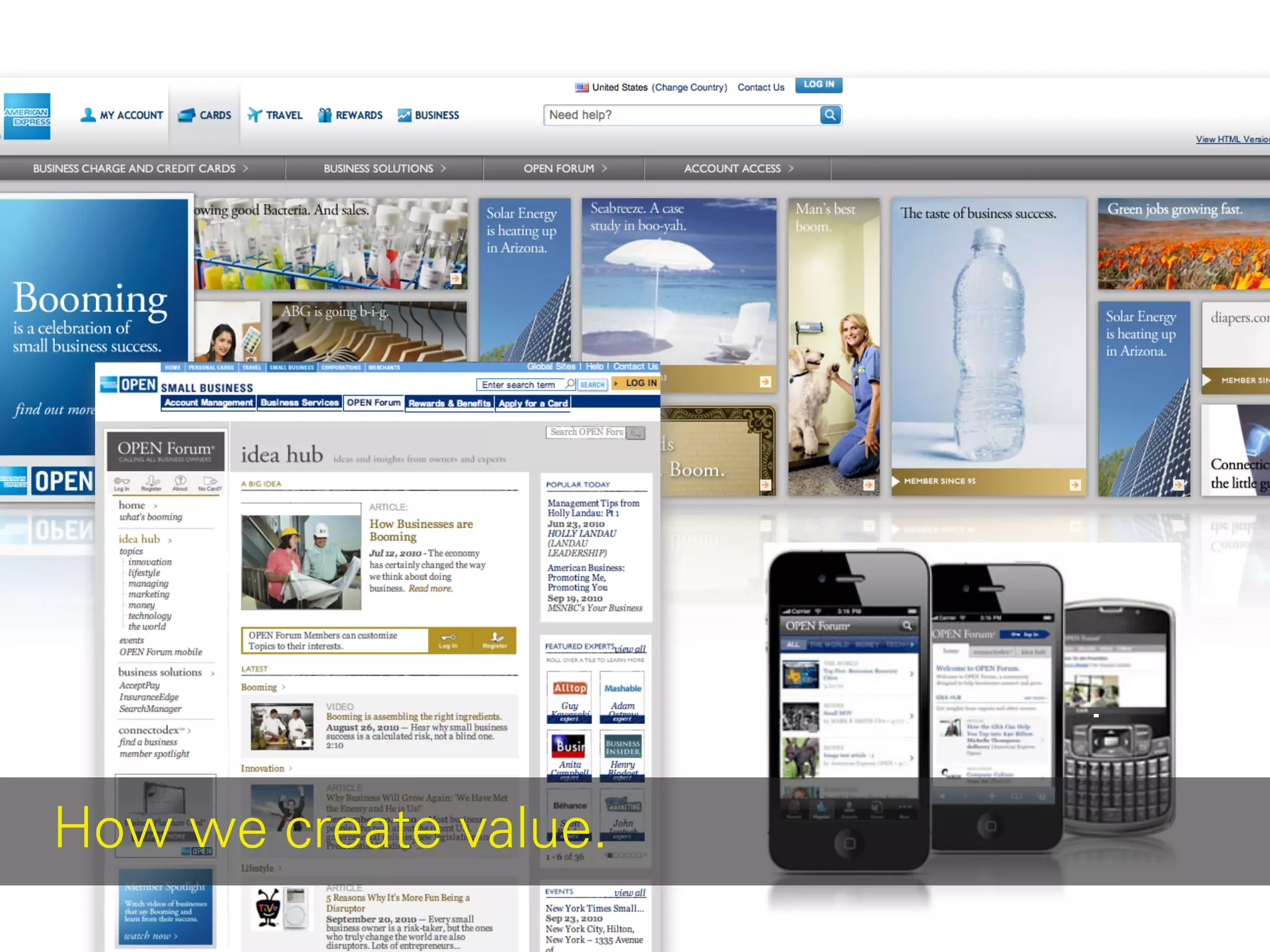 How we create value.
 