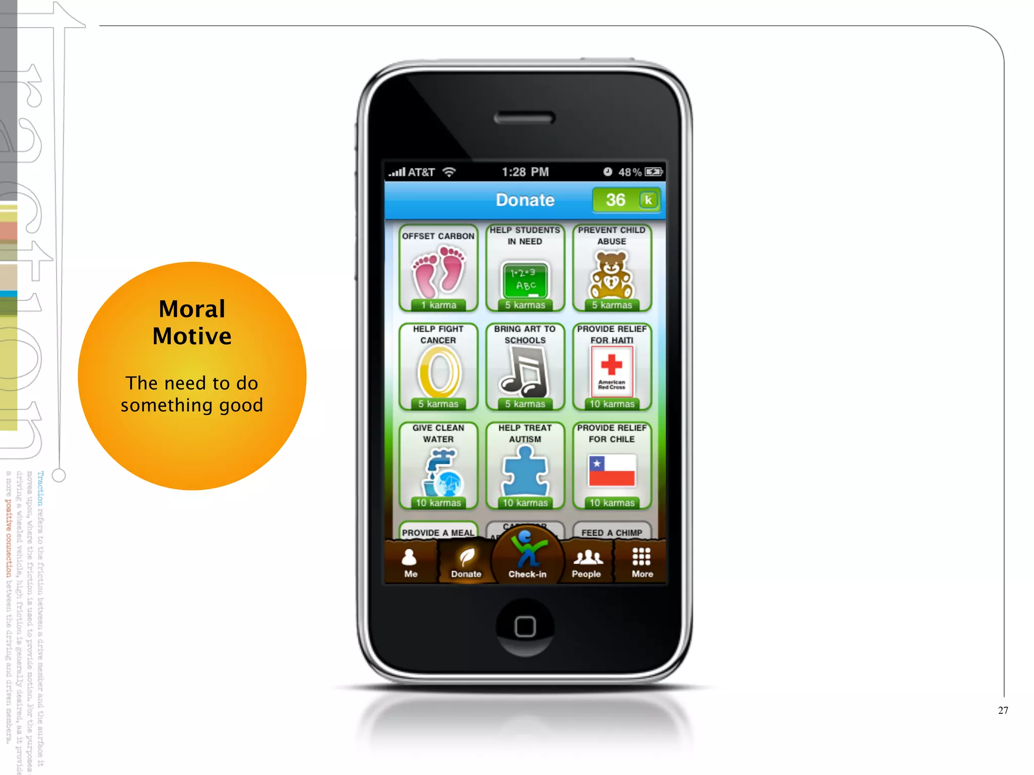 Moral
   Motive
 The need to do
something good




                                              27



          415-962-5800   www.tractionco.com
 