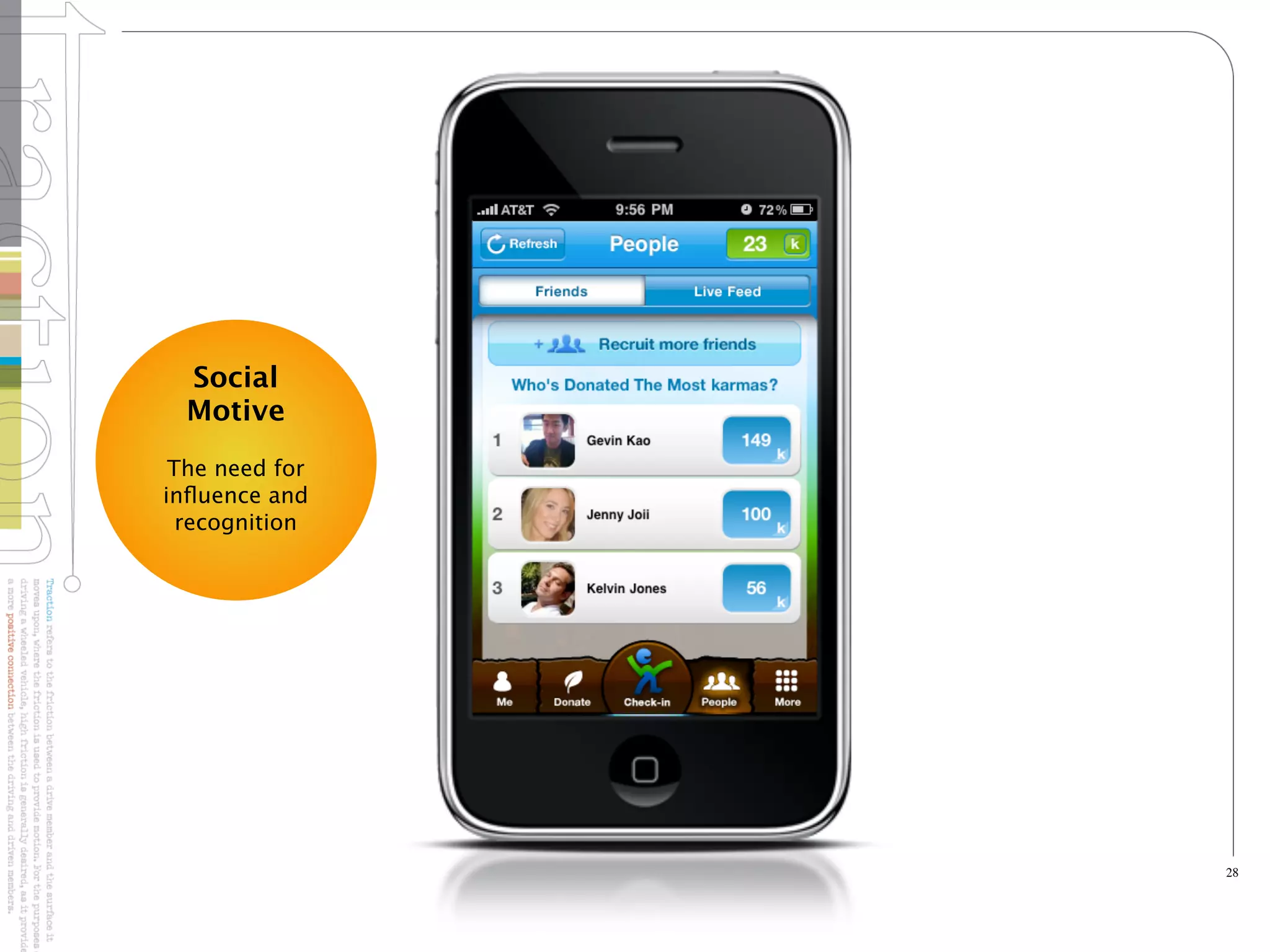 Social
  Motive
 The need for
inﬂuence and
  recognition




                                             28



         415-962-5800   www.tractionco.com
 