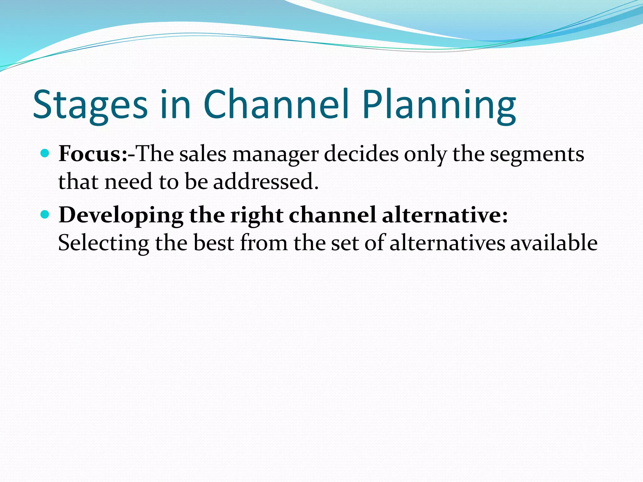 Designing channel systems | PPTX