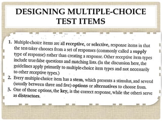 Designing classroom language tests | PPTX