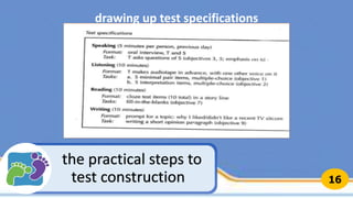 Designing classroom language tests | PPTX
