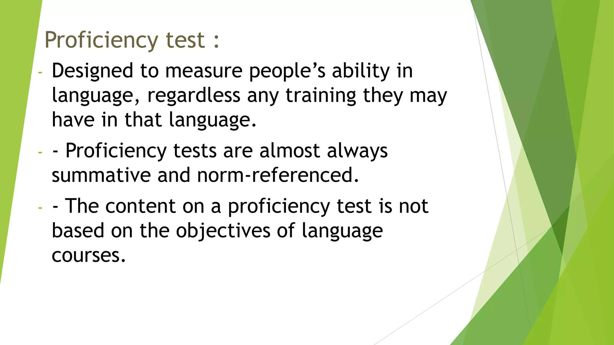 Designing classroom language tests copy | PPTX