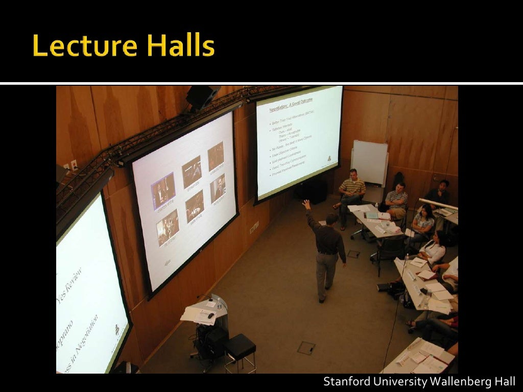 Lecture Halls Stanford University Wallenberg