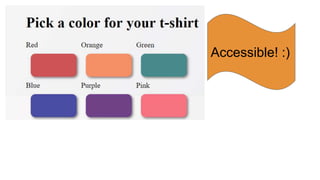 Designing color accessible webpages | PPTX
