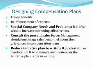 Designing compensation plans