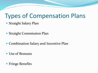 Designing compensation plans