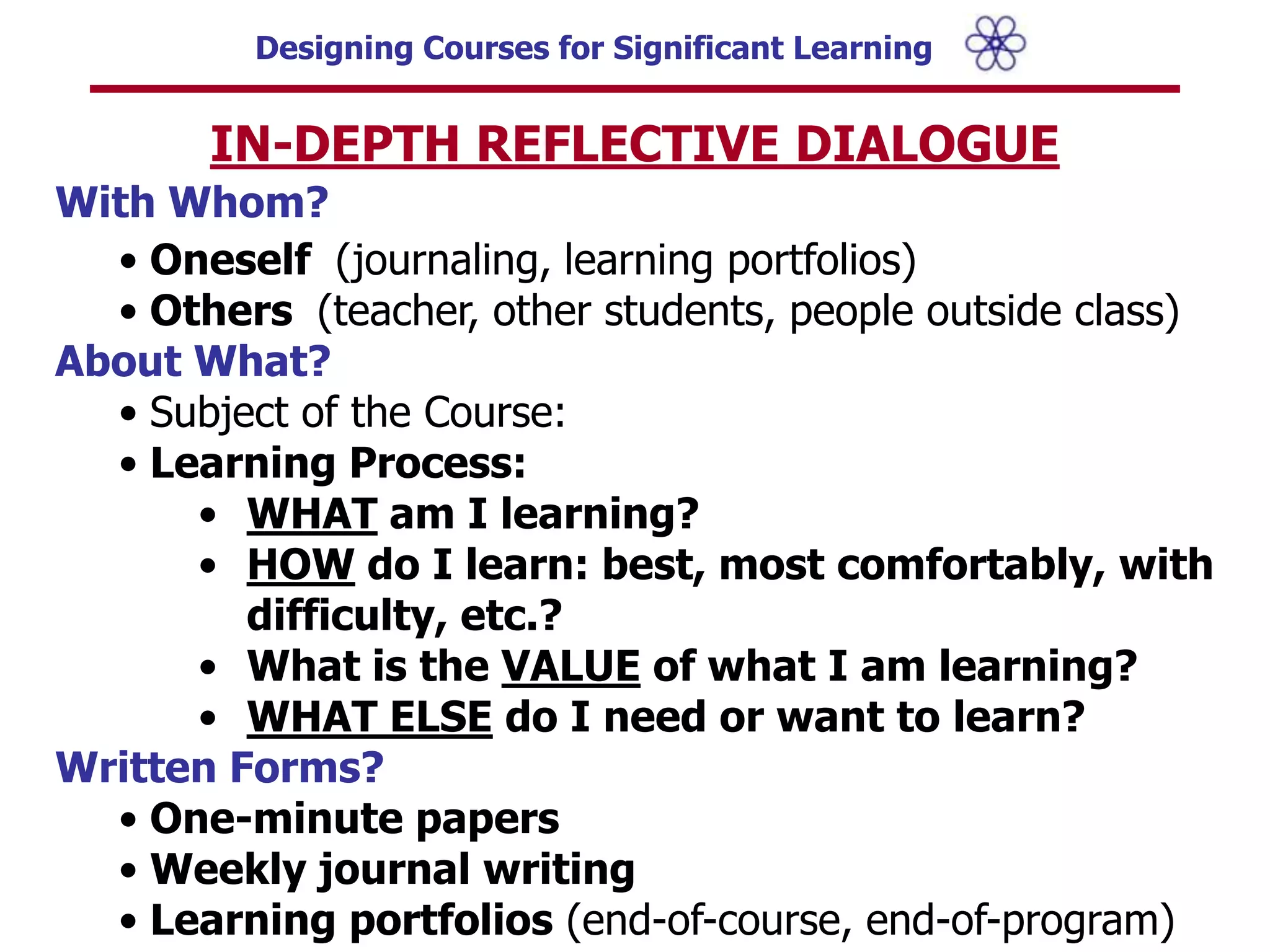 Realms of lifeHuman DimensionsLearning about: Oneself