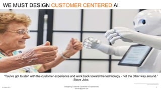 Designing Customer Centered AI Experiences
starmer@gmail.com
29 August 2018
WE MUST DESIGN CUSTOMER CENTERED AI
9
“You've ...