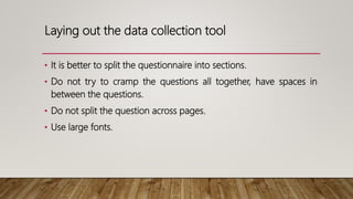 Designing Data Collection Tool Designing data collection tools.pptx