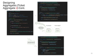 23
Designing
Aggregates (Ticket
Aggregate 2) Cont.
 