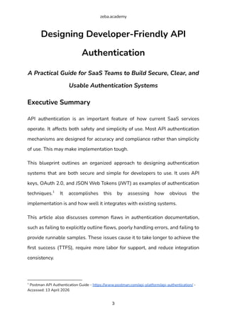Designing Developer-Friendly API Authentication | PDF