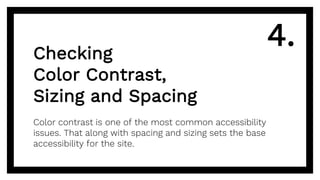 Designing, Developing & Testing for Accessibility | PPTX