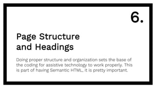 Designing, Developing & Testing for Accessibility | PPTX
