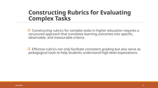 Designing Effective Assessment Instruments for Higher Education Success ...