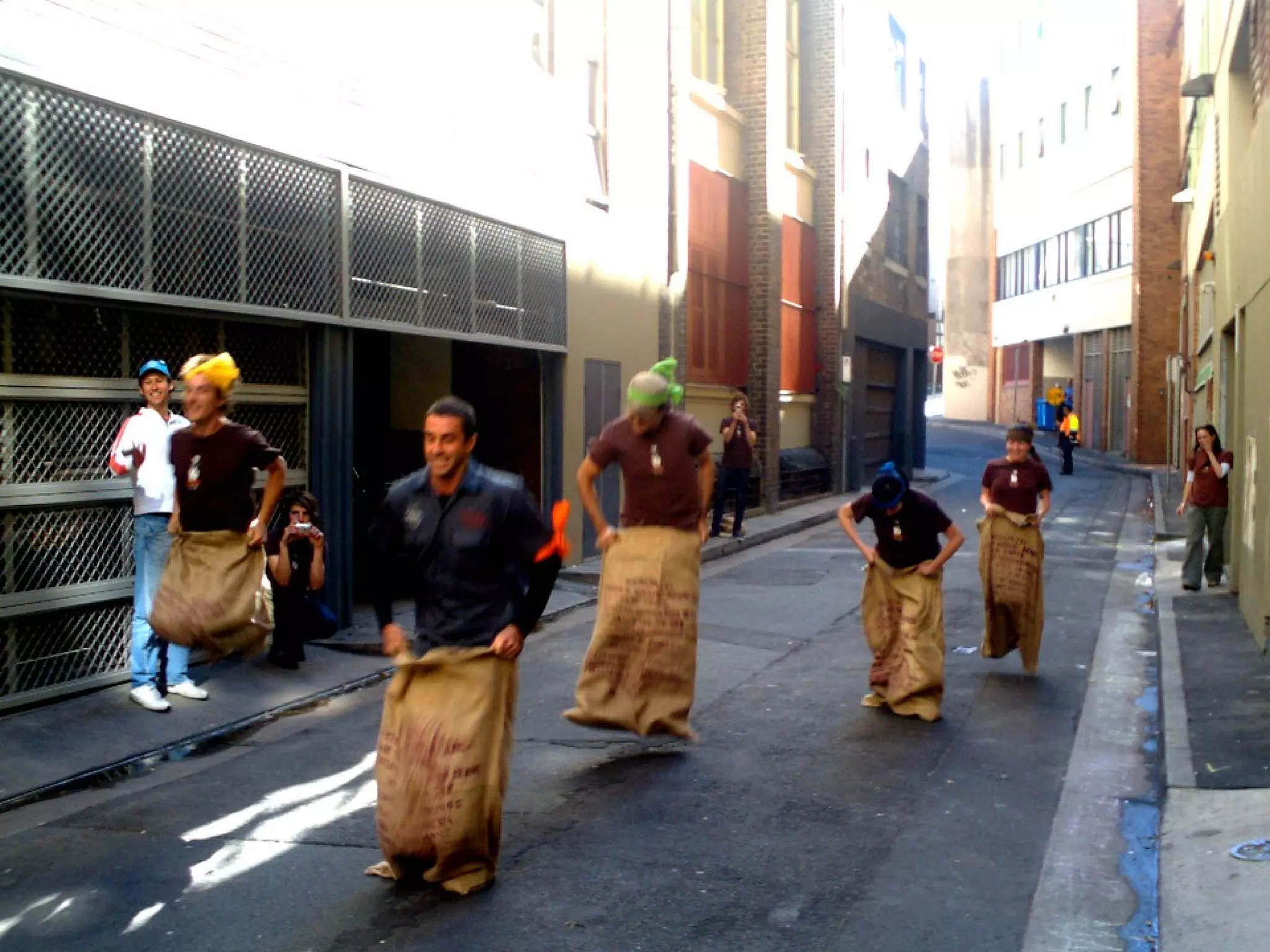 Motivating and engaging – sack race 