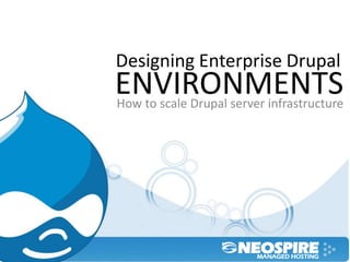 Designing Enterprise Drupal
How to scale Drupal server infrastructure
ENVIRONMENTS
 
