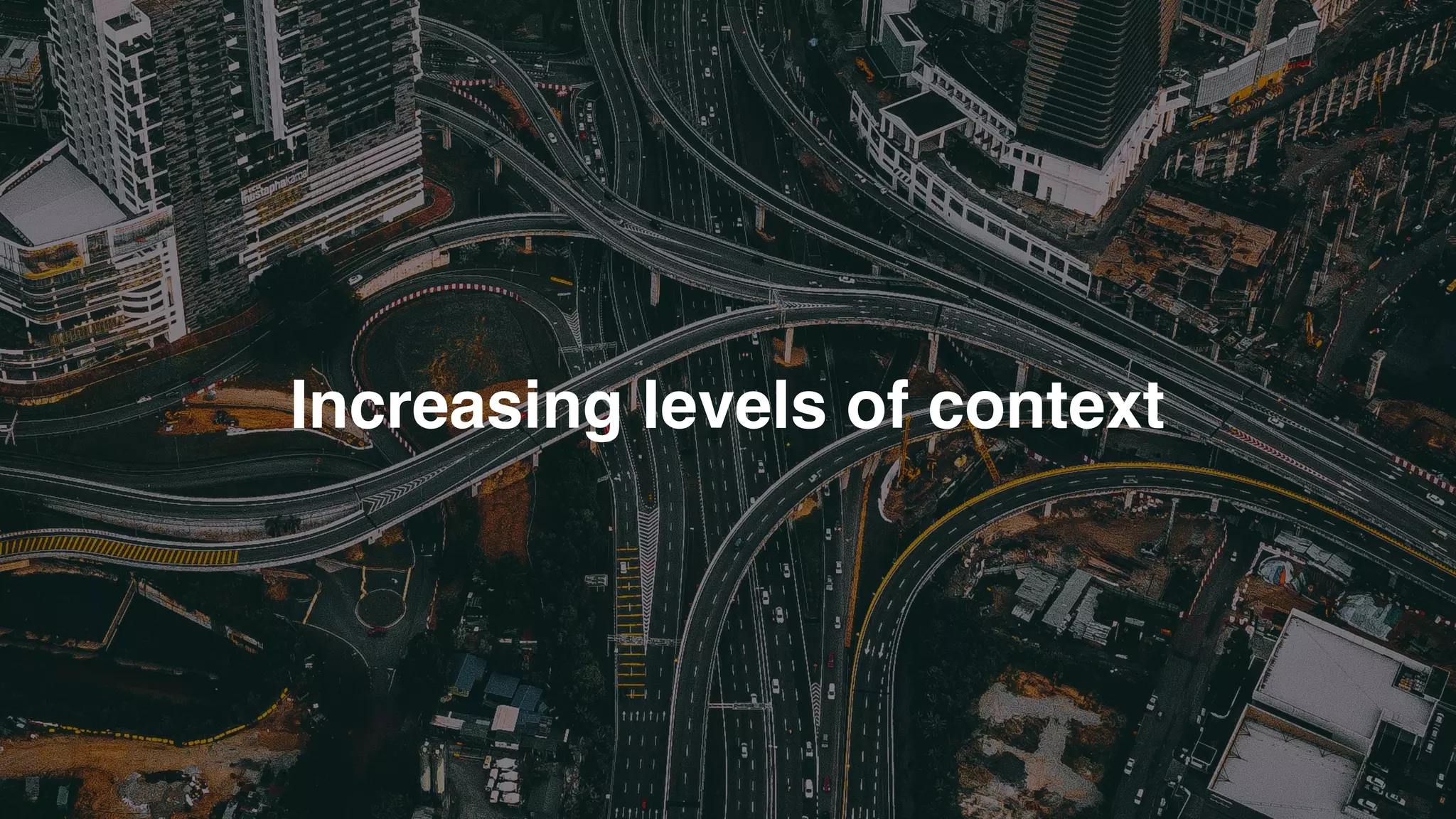 Increasing levels of context
 