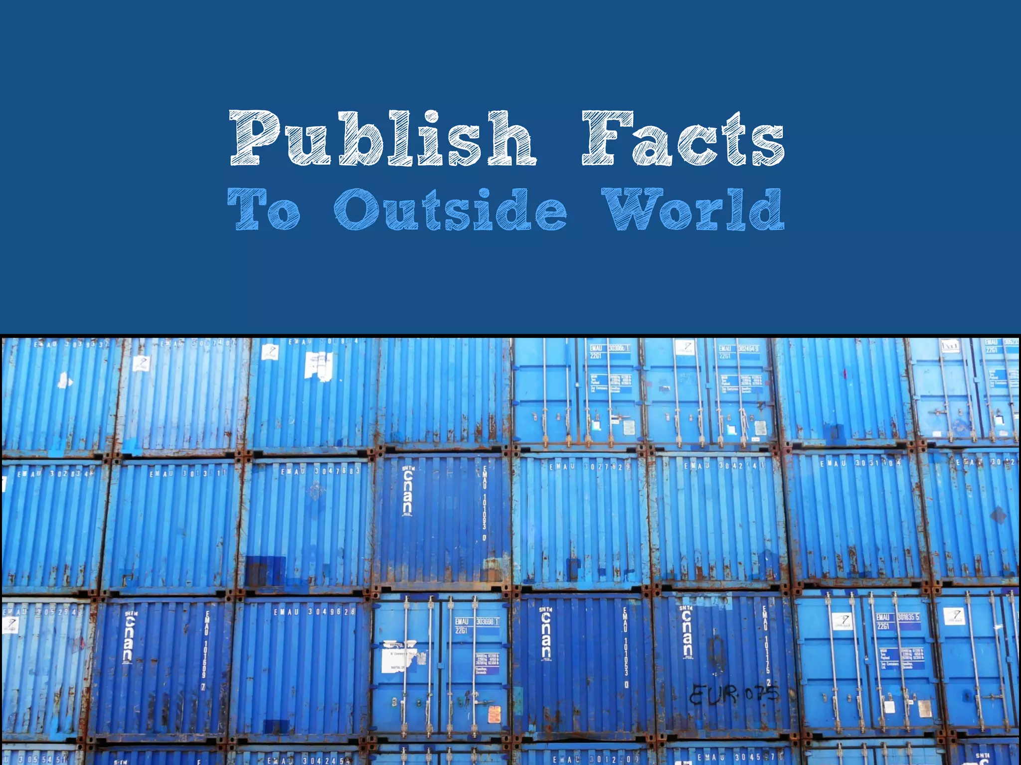 Publish Facts
To Outside World
 