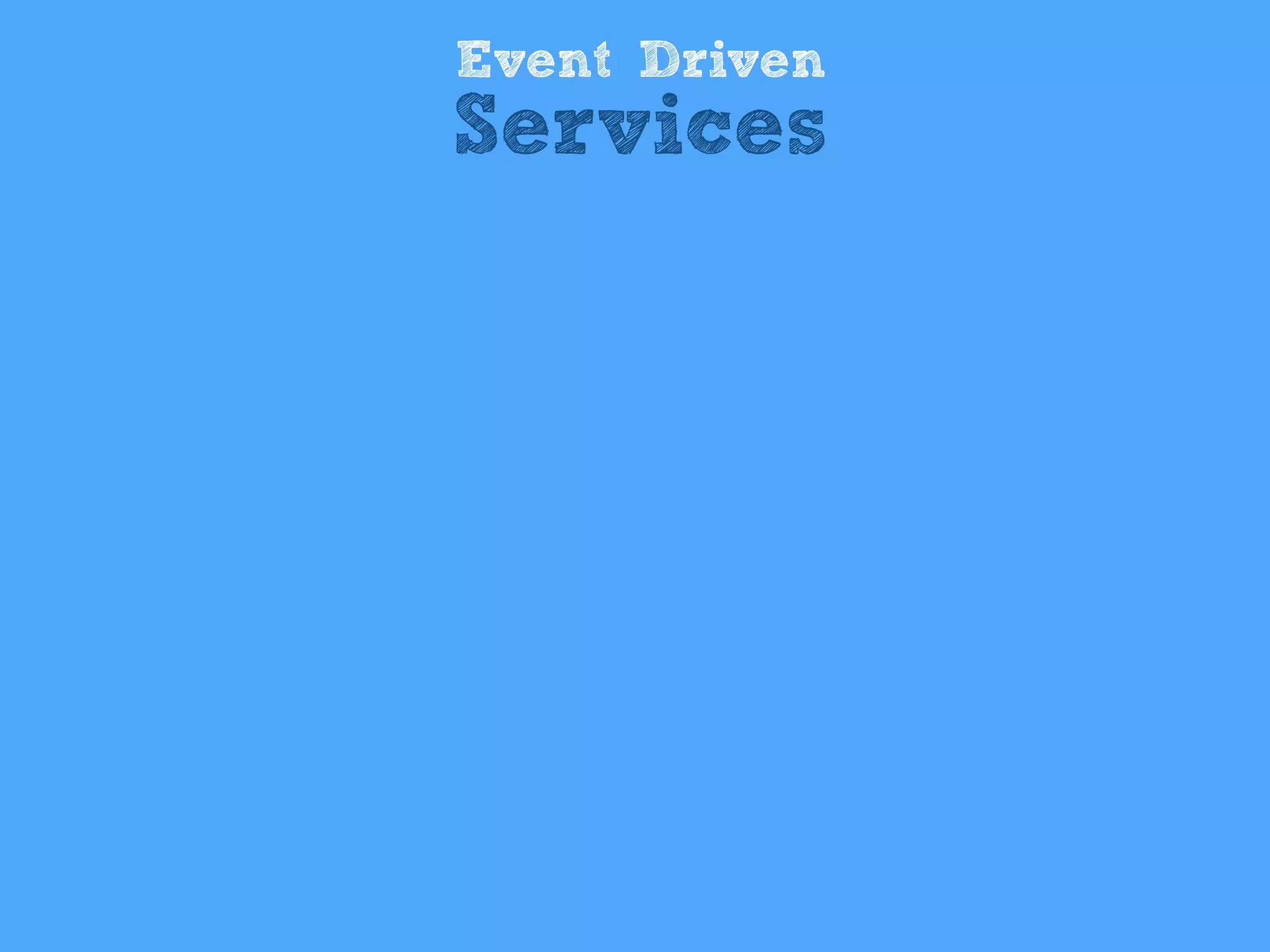 Event Driven
Services
 