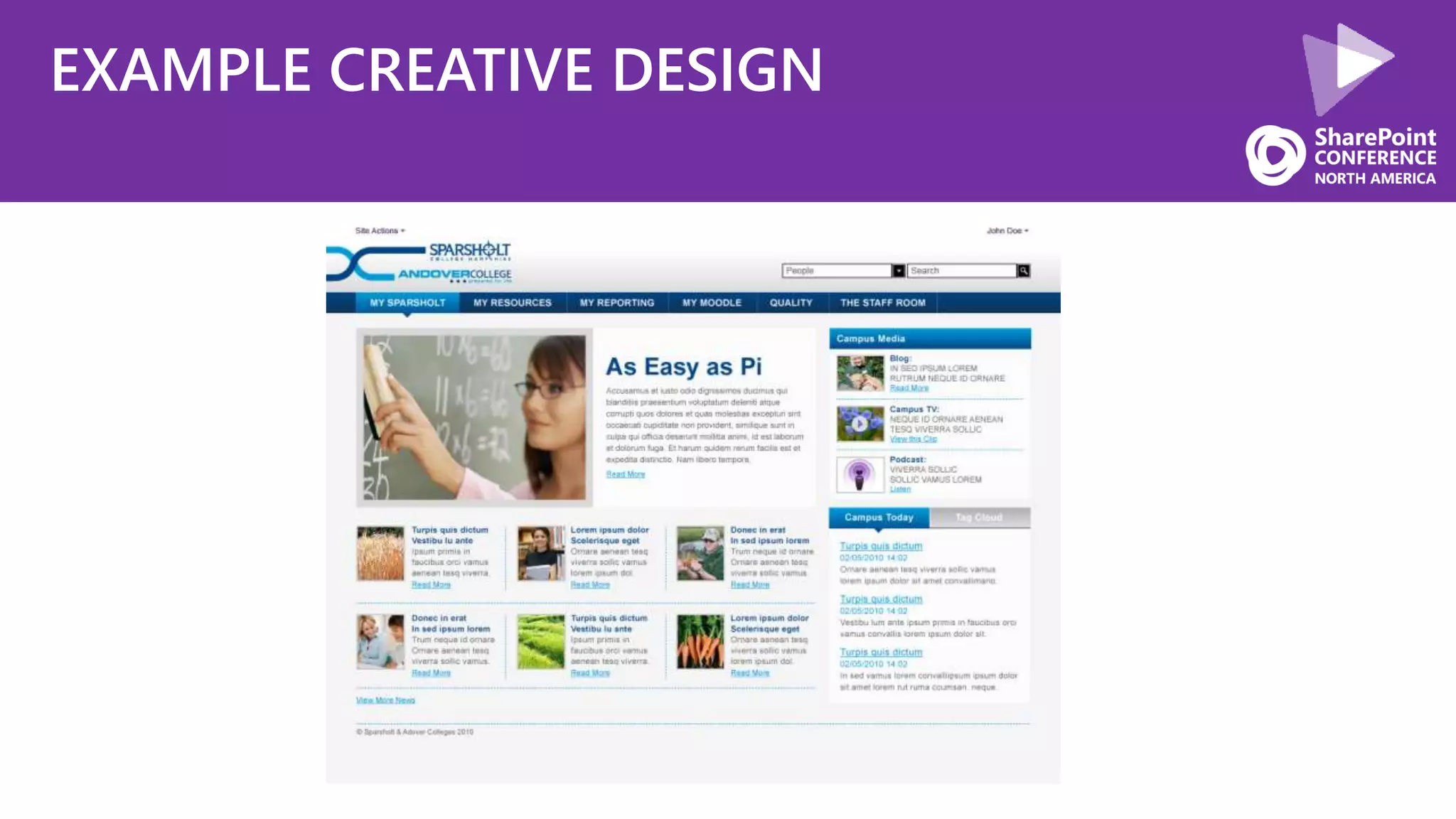 EXAMPLE CREATIVE DESIGN
 
