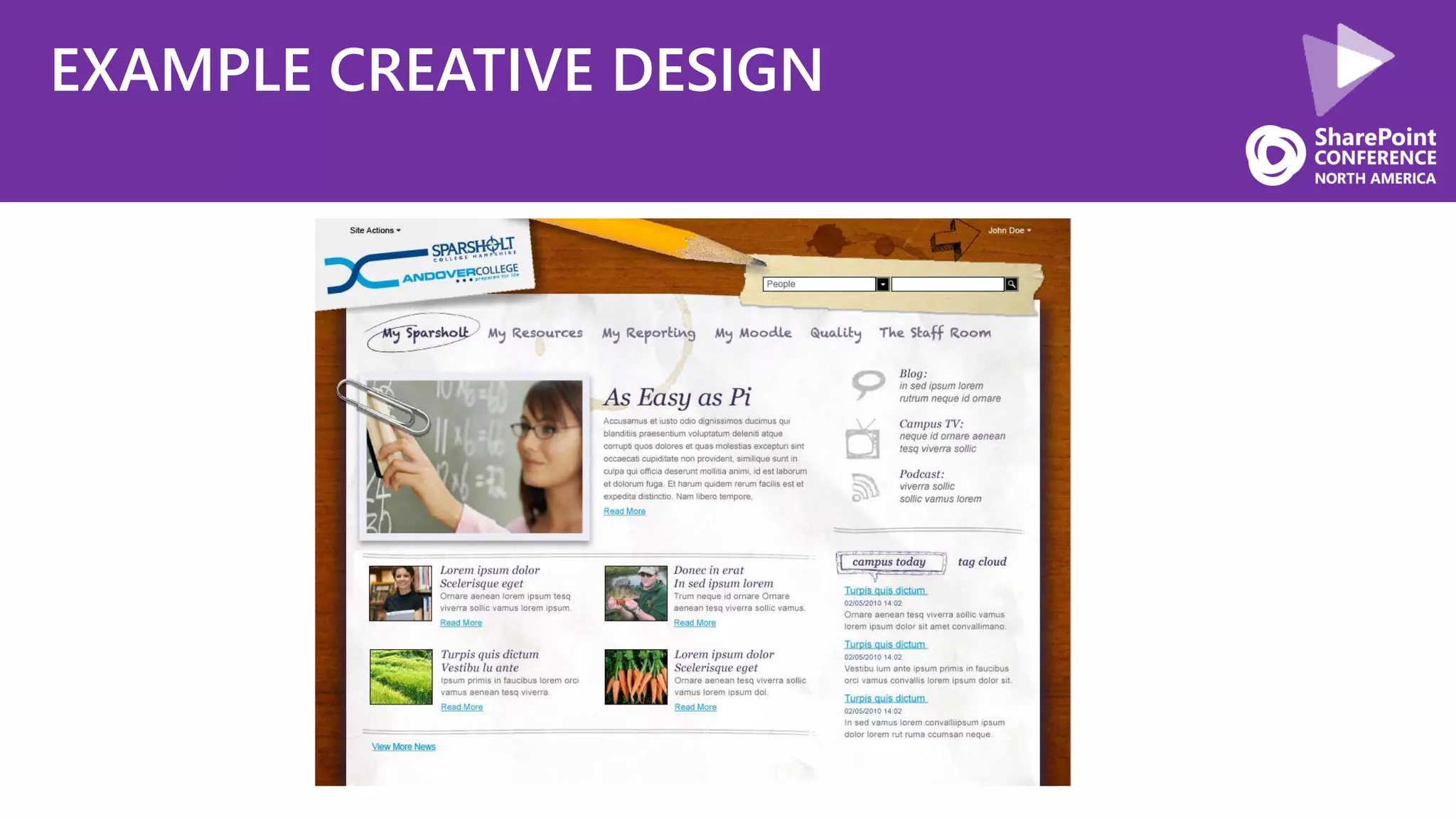 EXAMPLE CREATIVE DESIGN
 