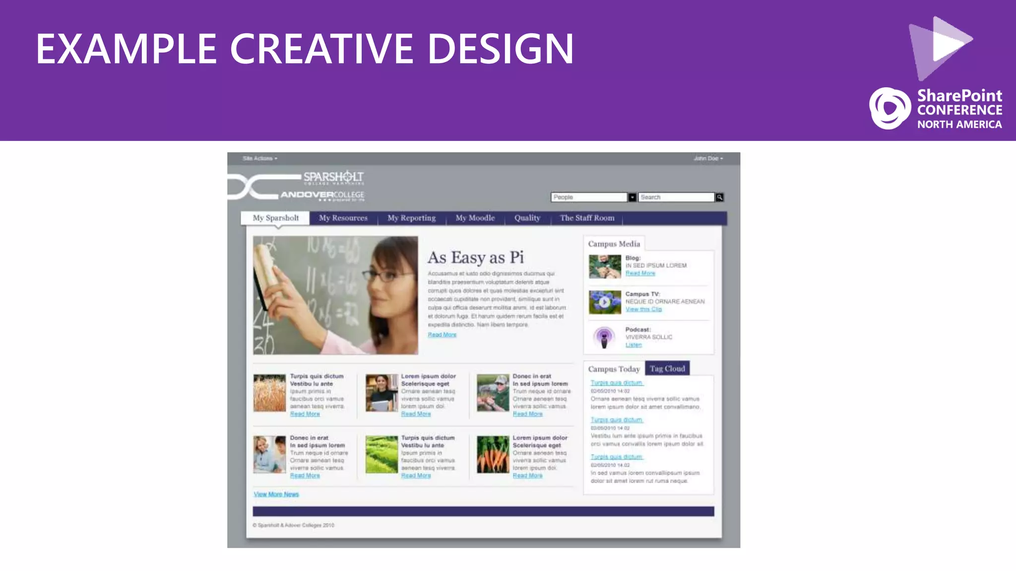 EXAMPLE CREATIVE DESIGN
 
