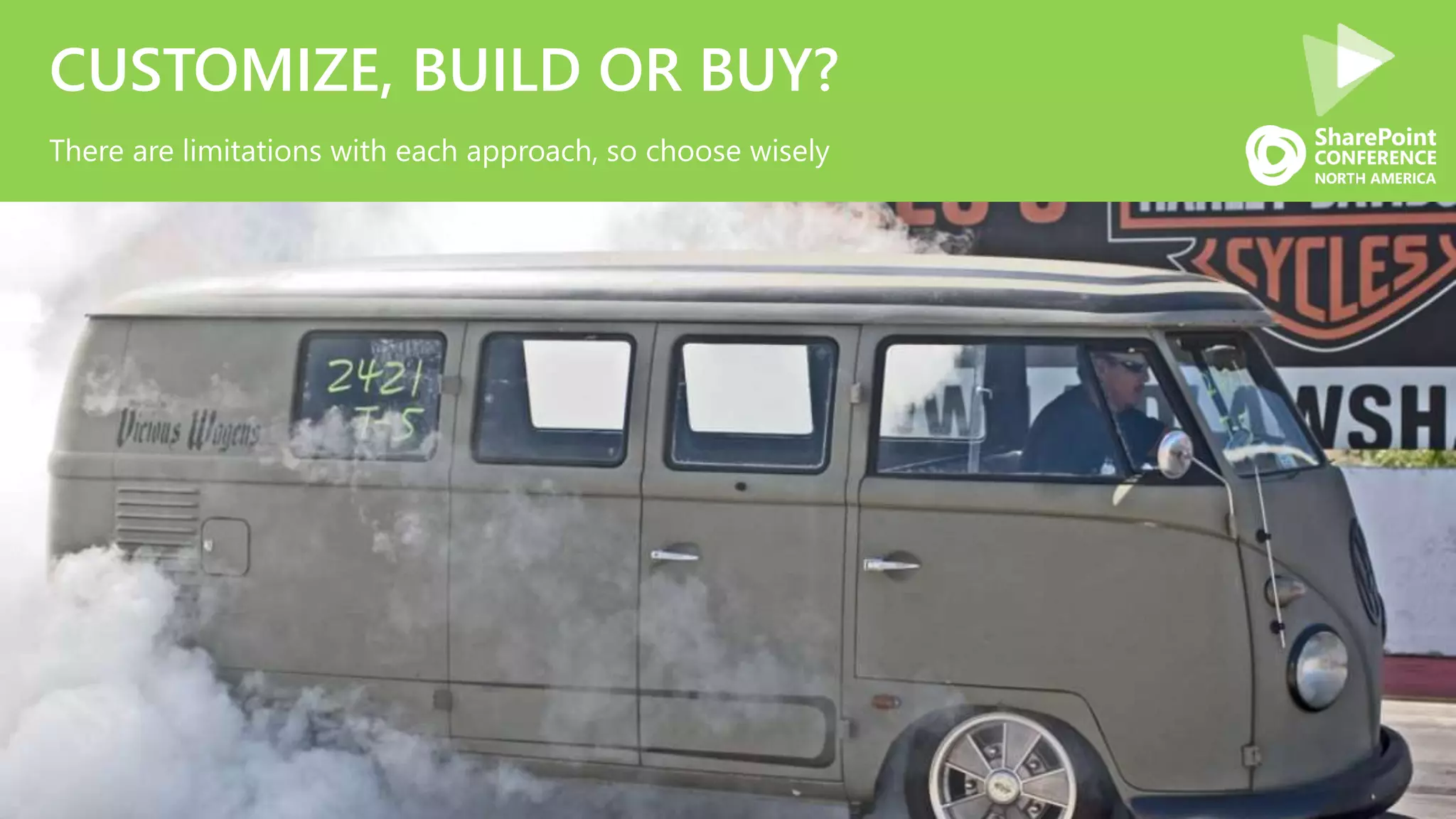 CUSTOMIZE, BUILD OR BUY?
There are limitations with each approach, so choose wisely
 
