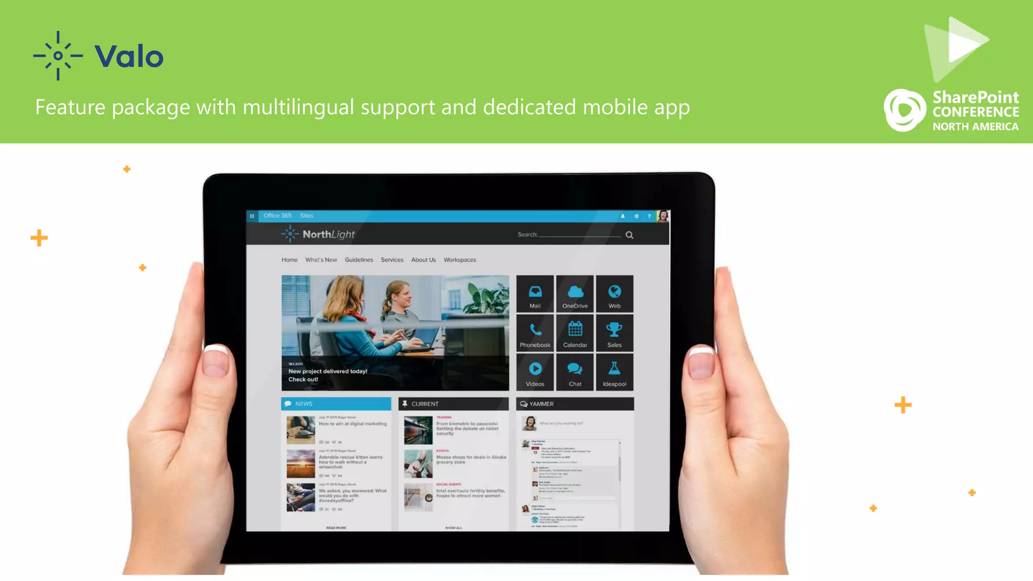 Feature package with multilingual support and dedicated mobile app
 
