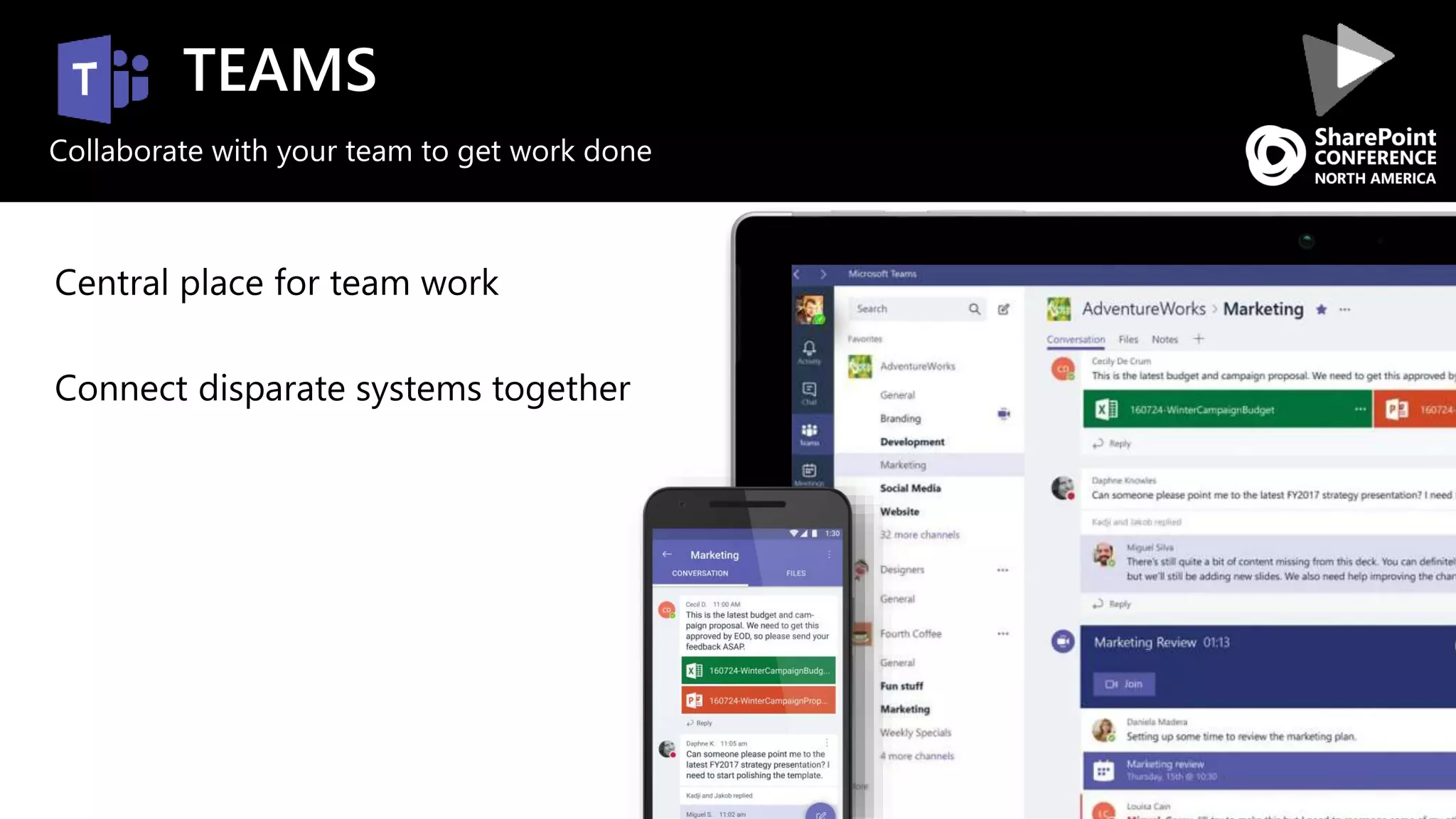 TEAMS
Collaborate with your team to get work done
 