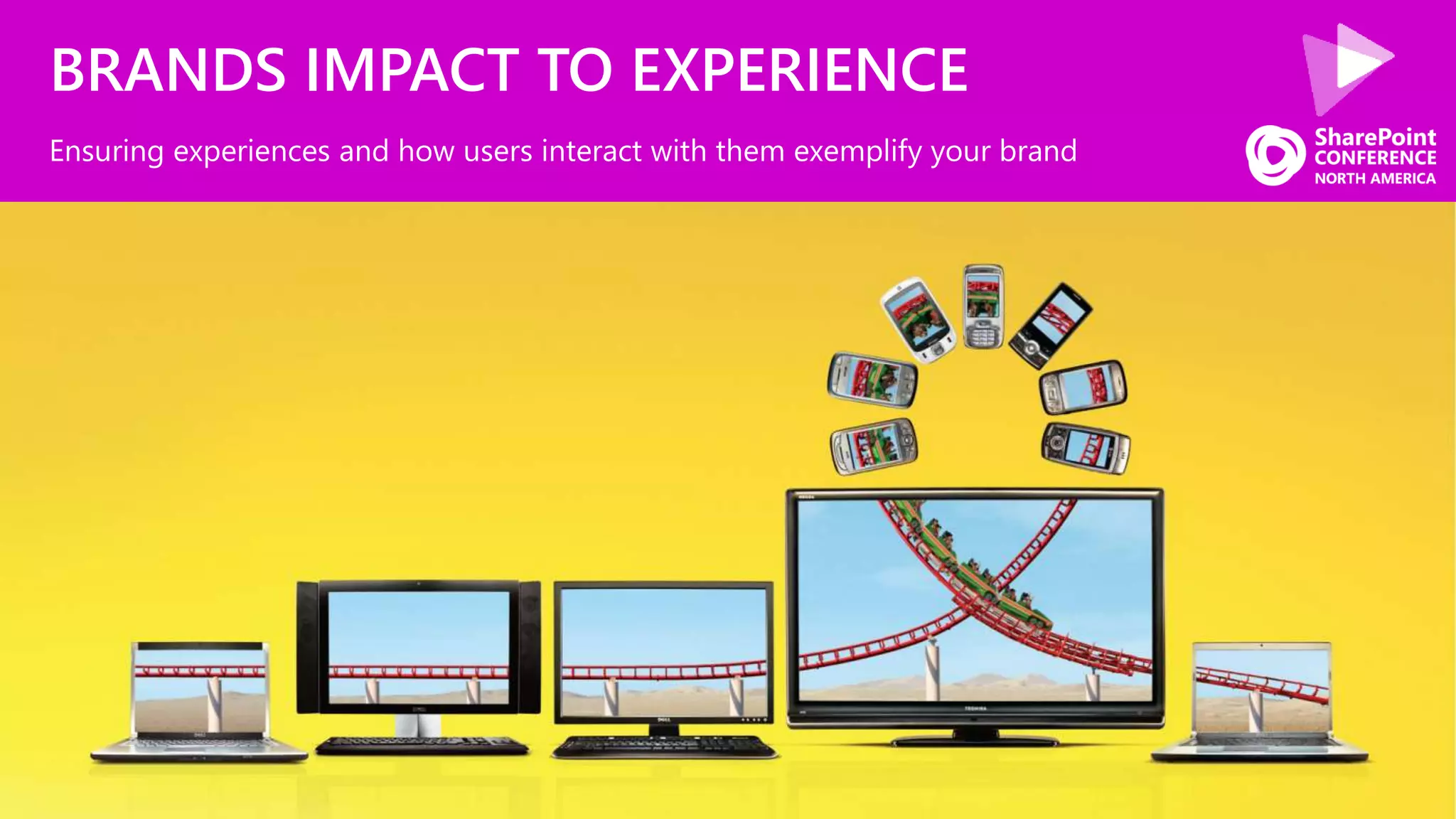 BRANDS IMPACT TO EXPERIENCE
Ensuring experiences and how users interact with them exemplify your brand
 