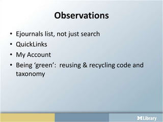ObservationsEjournals list, not just searchQuickLinksMy AccountBeing ‘green’:  reusing & recycling code and taxonomy