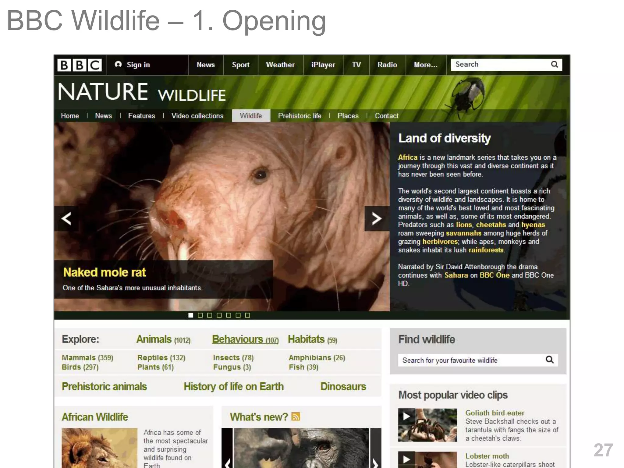 BBC Wildlife – 1. Opening




                            27
 