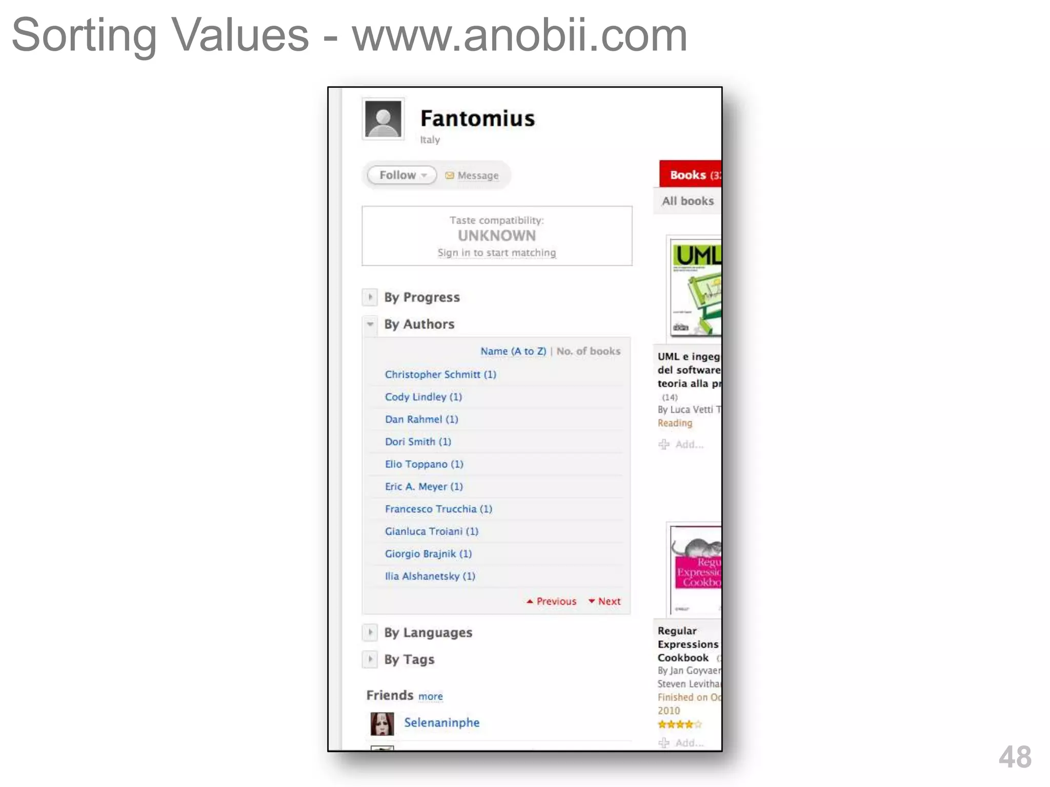 Sorting Values - www.anobii.com




                                  48
 