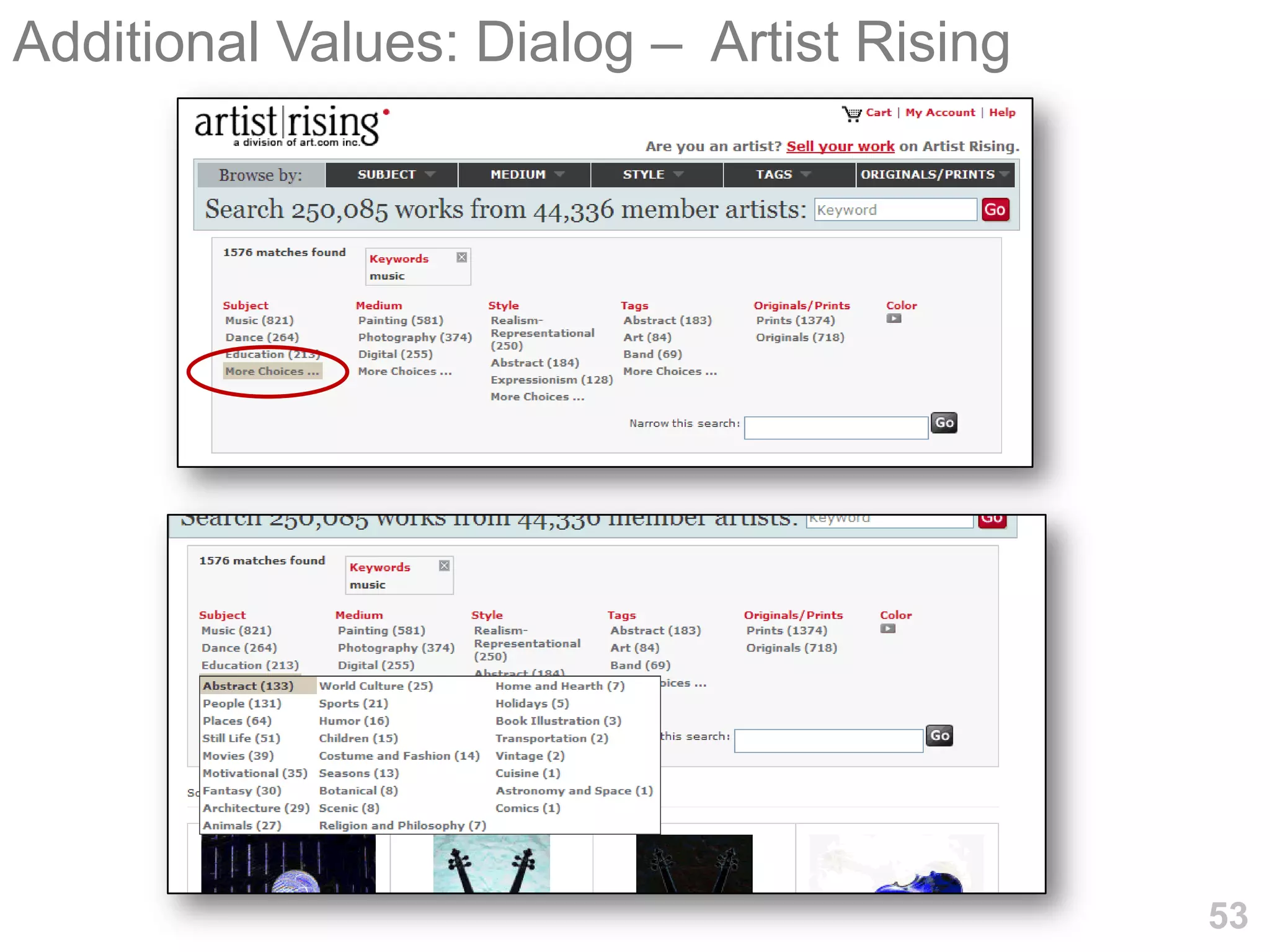 Additional Values: Dialog – Artist Rising




                                            53
 