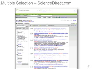 Multiple Selection – ScienceDirect.com




                                         61
 