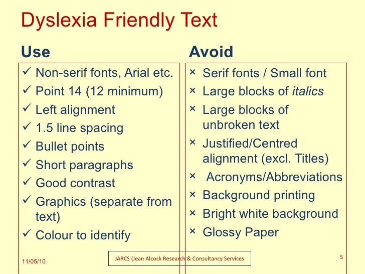 Dyslexia paper color