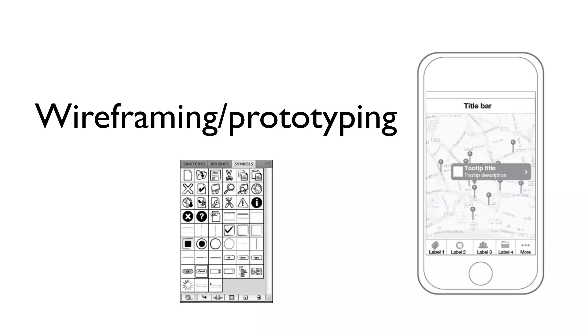 Wireframing/prototyping
 