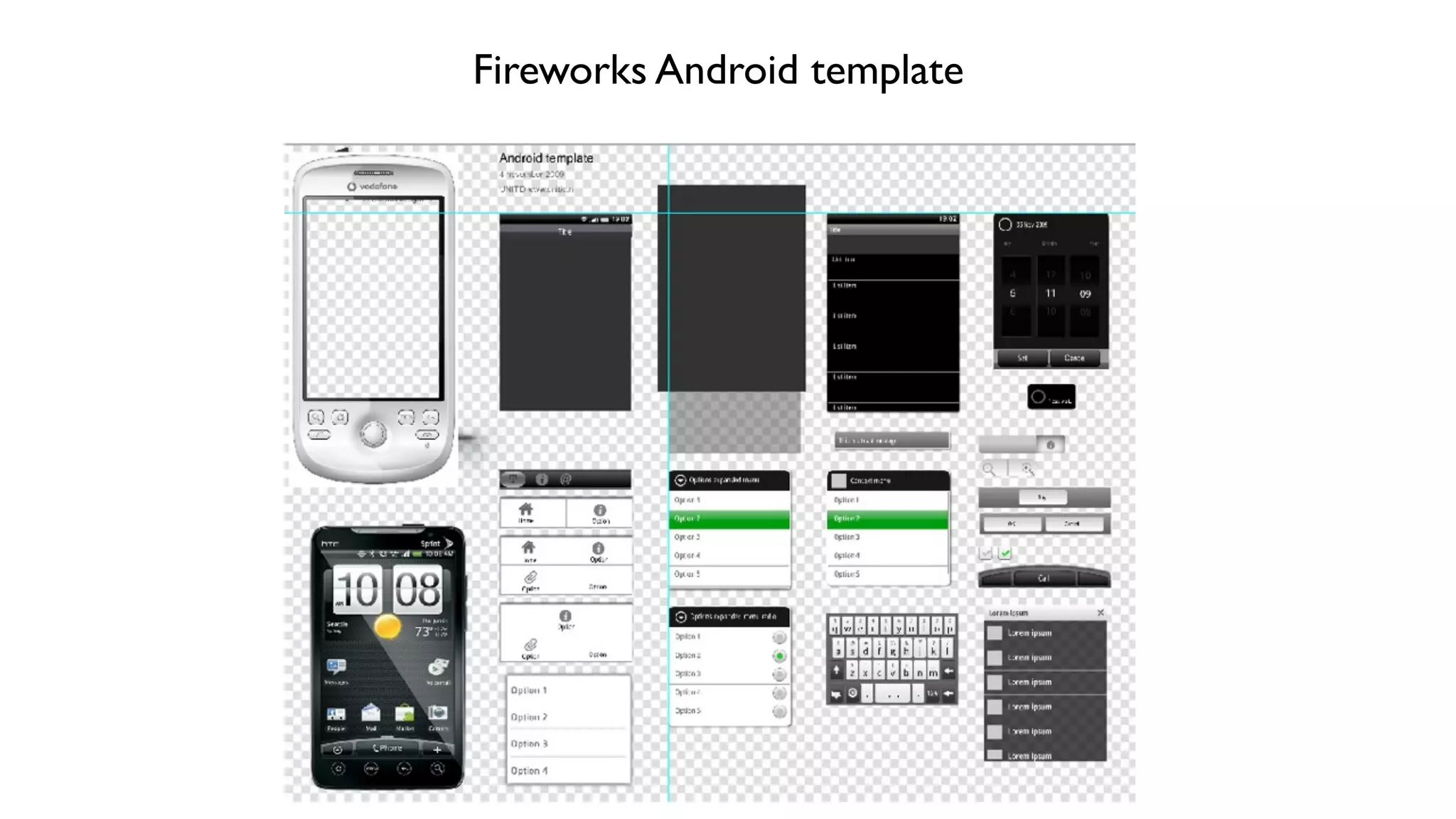 Fireworks Android template
 