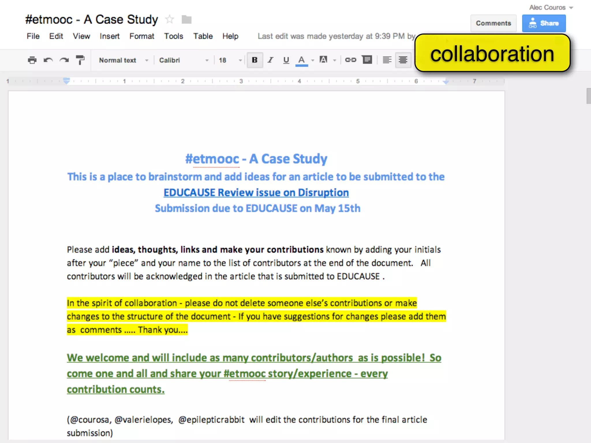 collaboration
 