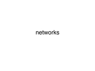 networks
 