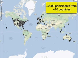 ~2000 participants from
    ~70 countries
 