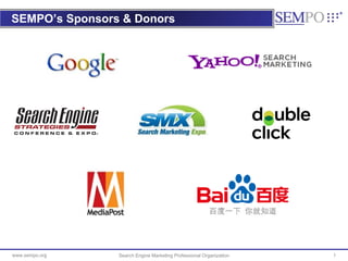 SEMPO’s Sponsors   & Donors Search Engine Marketing Professional Organization 