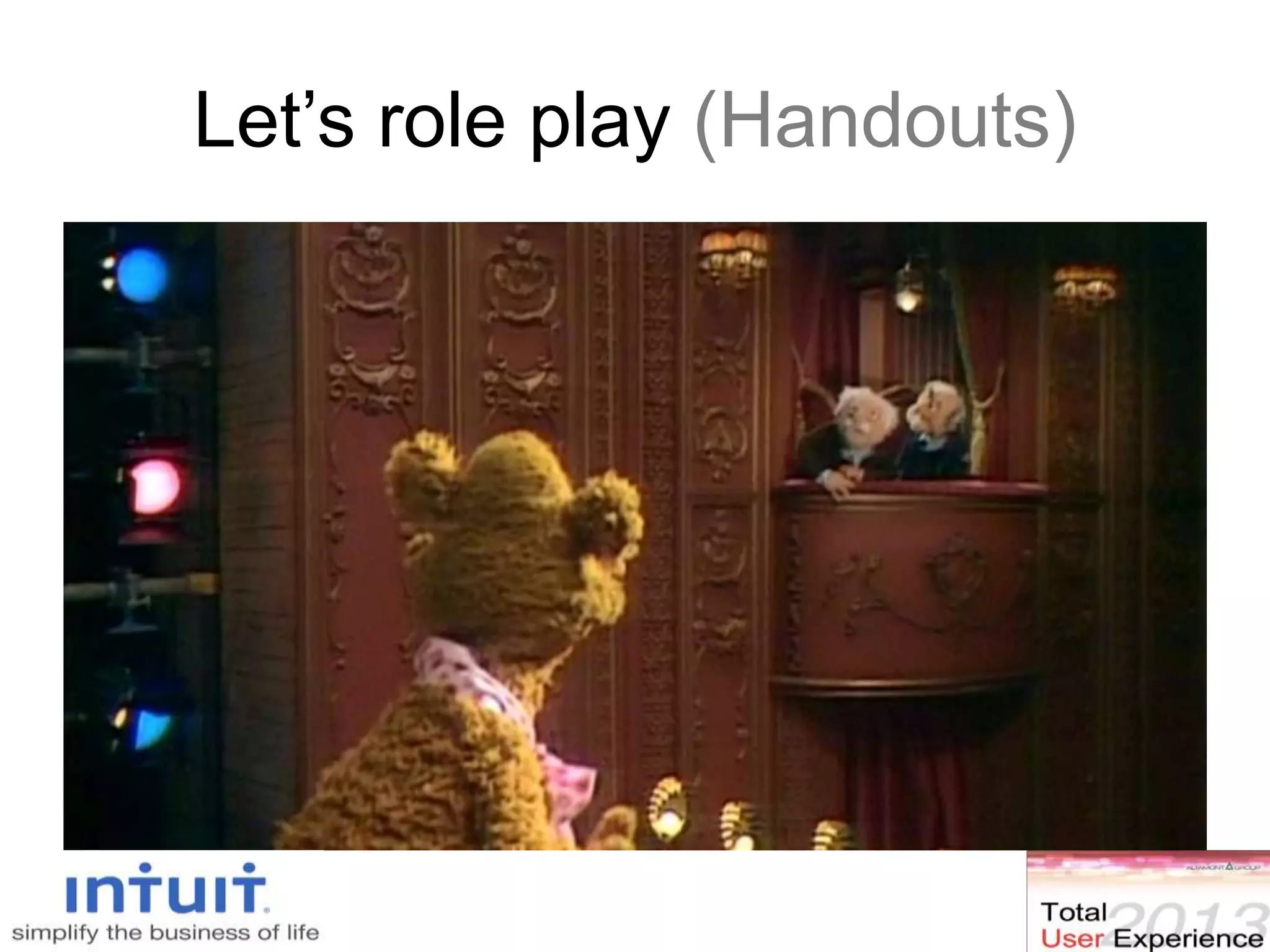 Let’s role play (Handouts)
 