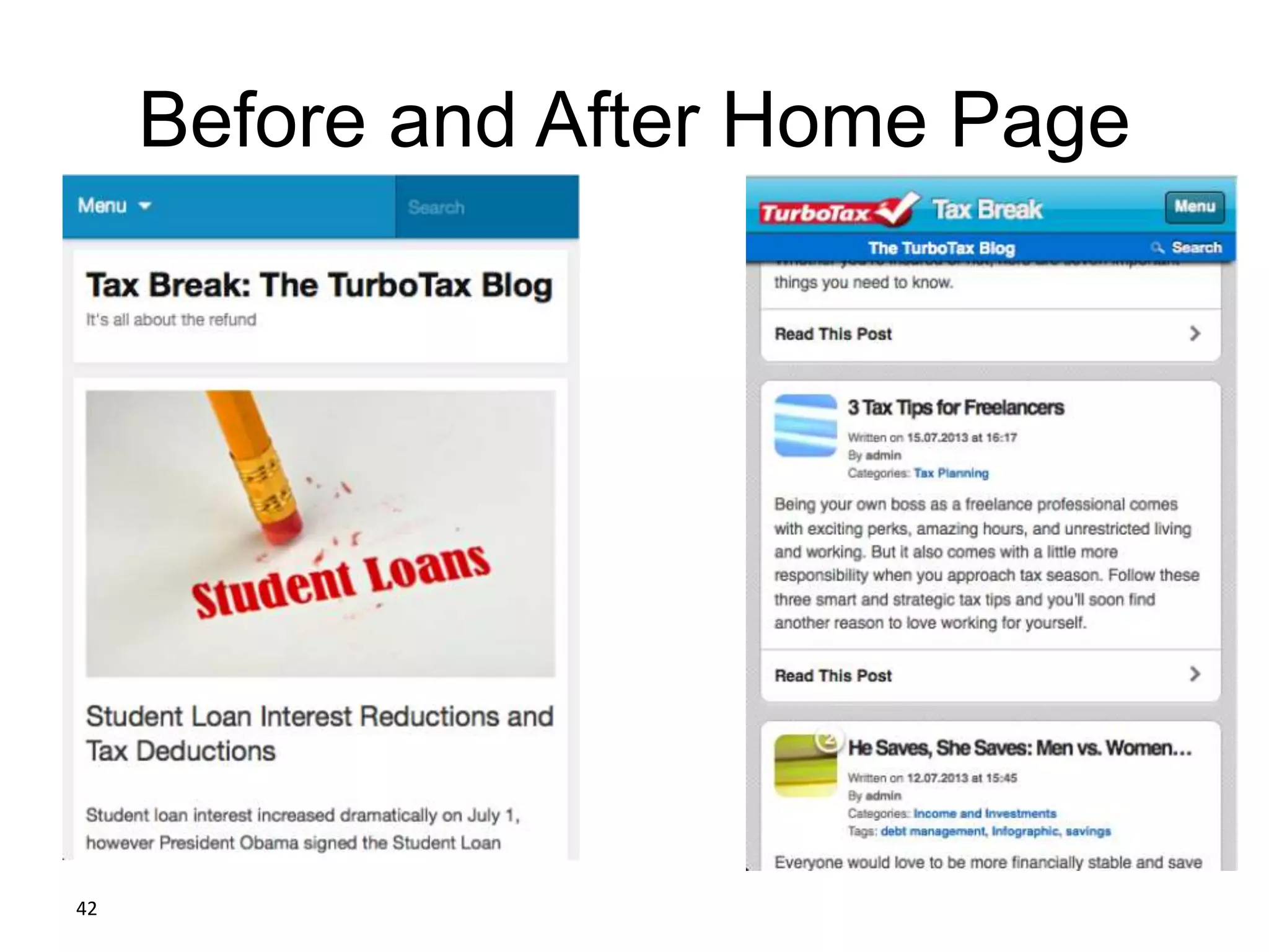 Before and After Home Page
42
 