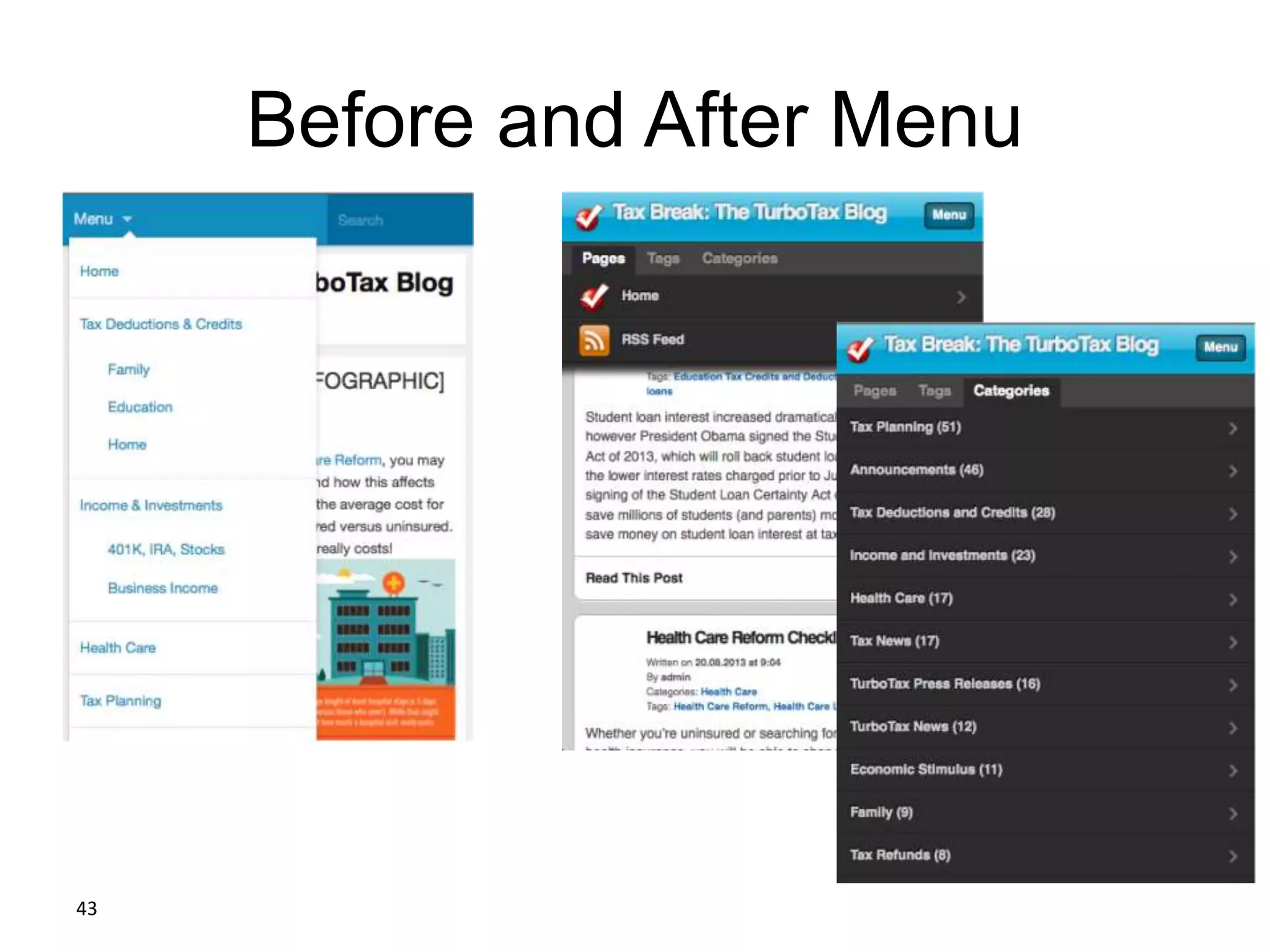 Before and After Menu
43
 