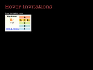 Hover Invitations
hover invitation. y!movies
 